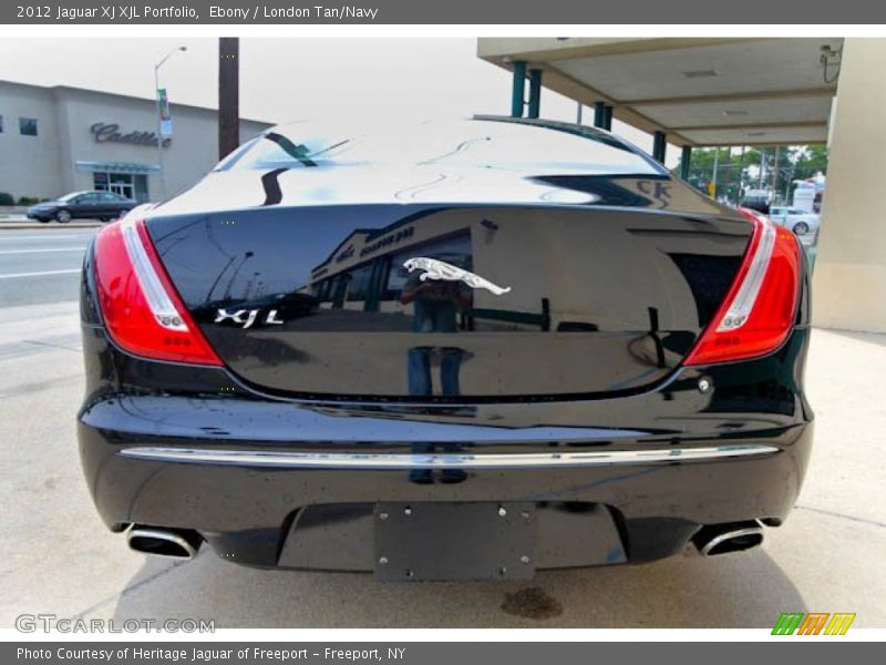 Ebony / London Tan/Navy 2012 Jaguar XJ XJL Portfolio