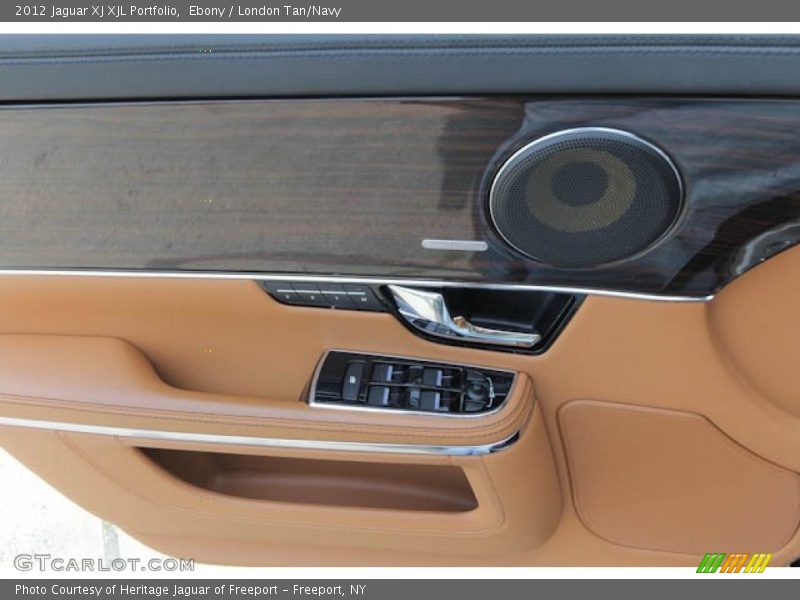 Ebony / London Tan/Navy 2012 Jaguar XJ XJL Portfolio