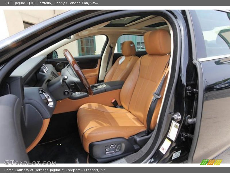 Ebony / London Tan/Navy 2012 Jaguar XJ XJL Portfolio