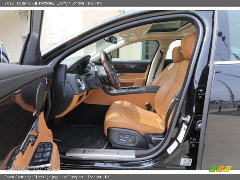 Ebony / London Tan/Navy 2012 Jaguar XJ XJL Portfolio