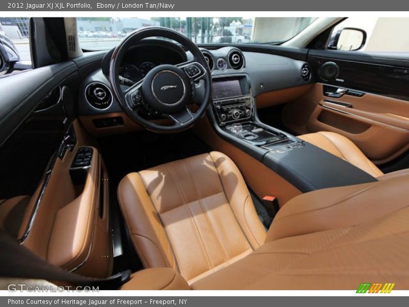 Ebony / London Tan/Navy 2012 Jaguar XJ XJL Portfolio