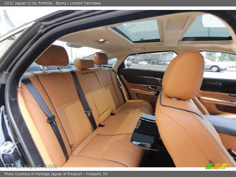 Ebony / London Tan/Navy 2012 Jaguar XJ XJL Portfolio