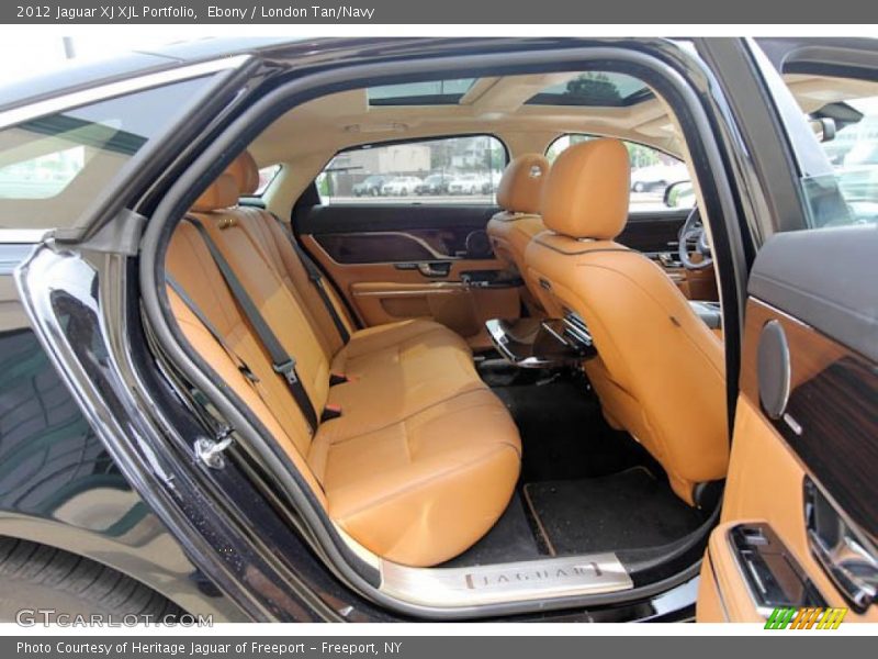 Ebony / London Tan/Navy 2012 Jaguar XJ XJL Portfolio
