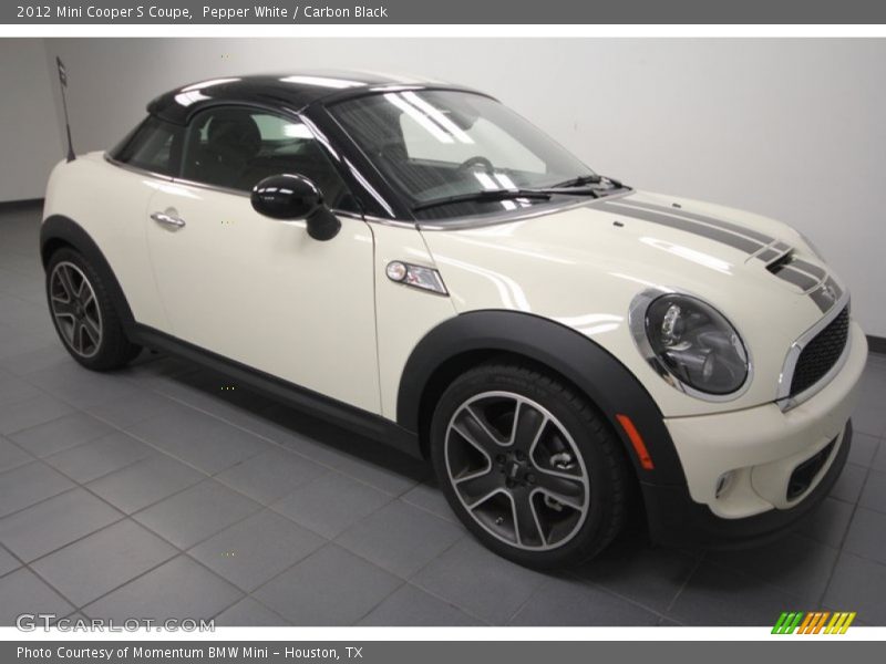 Pepper White / Carbon Black 2012 Mini Cooper S Coupe