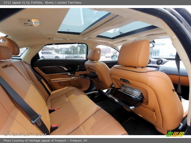 Ebony / London Tan/Navy 2012 Jaguar XJ XJL Portfolio