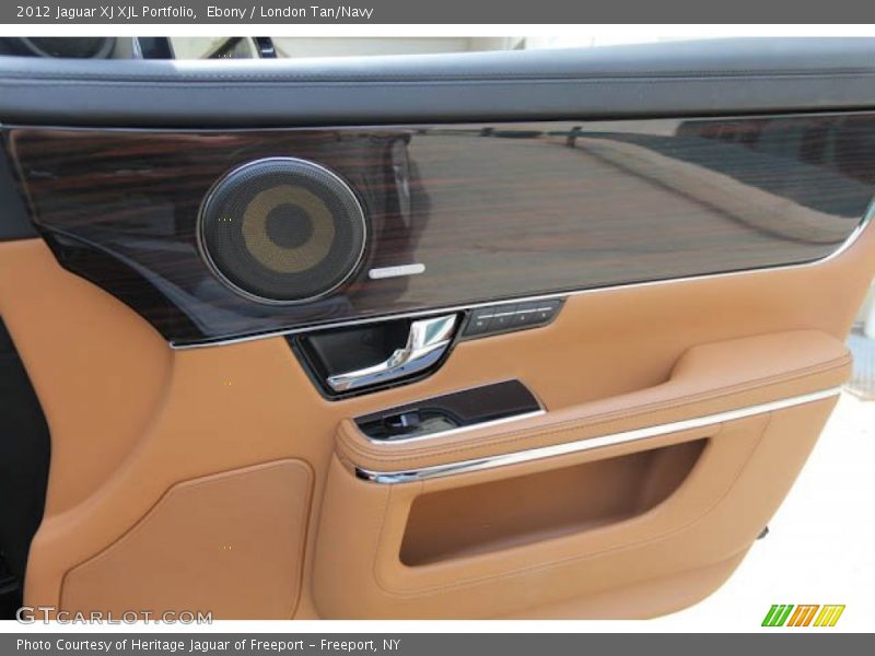 Ebony / London Tan/Navy 2012 Jaguar XJ XJL Portfolio