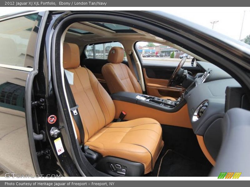 Ebony / London Tan/Navy 2012 Jaguar XJ XJL Portfolio