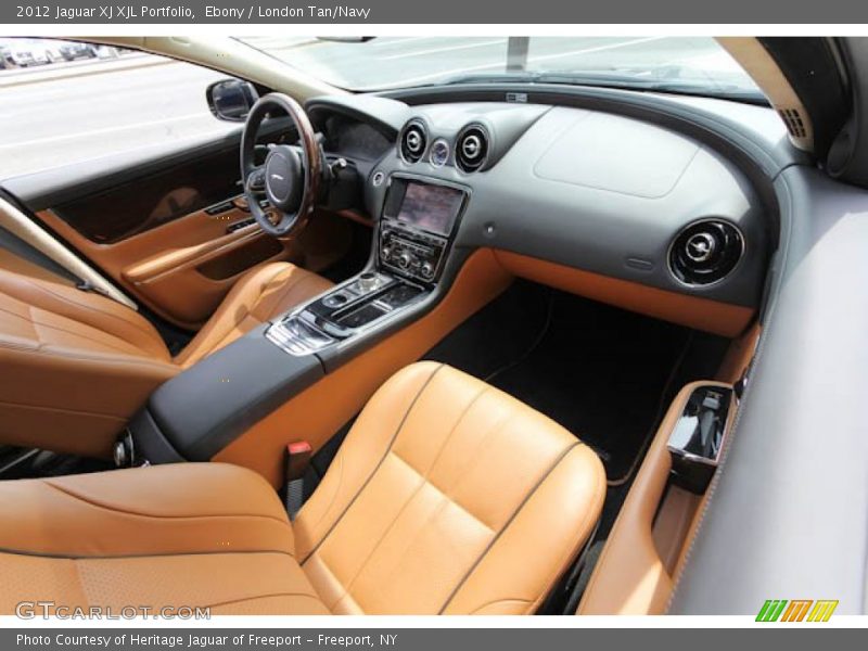 Ebony / London Tan/Navy 2012 Jaguar XJ XJL Portfolio