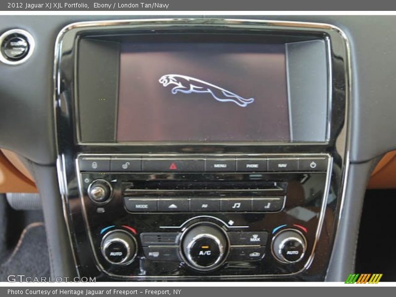 Ebony / London Tan/Navy 2012 Jaguar XJ XJL Portfolio