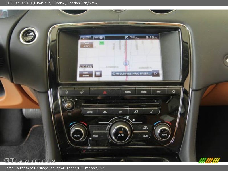 Ebony / London Tan/Navy 2012 Jaguar XJ XJL Portfolio