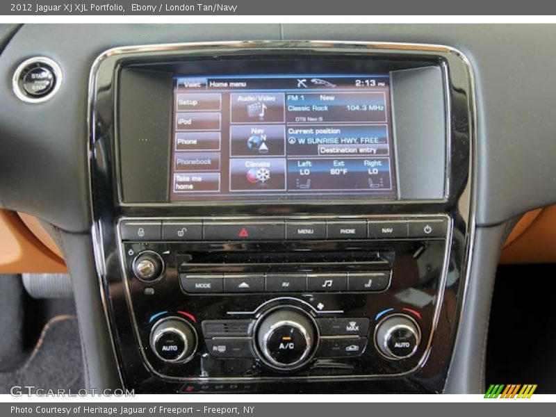 Ebony / London Tan/Navy 2012 Jaguar XJ XJL Portfolio