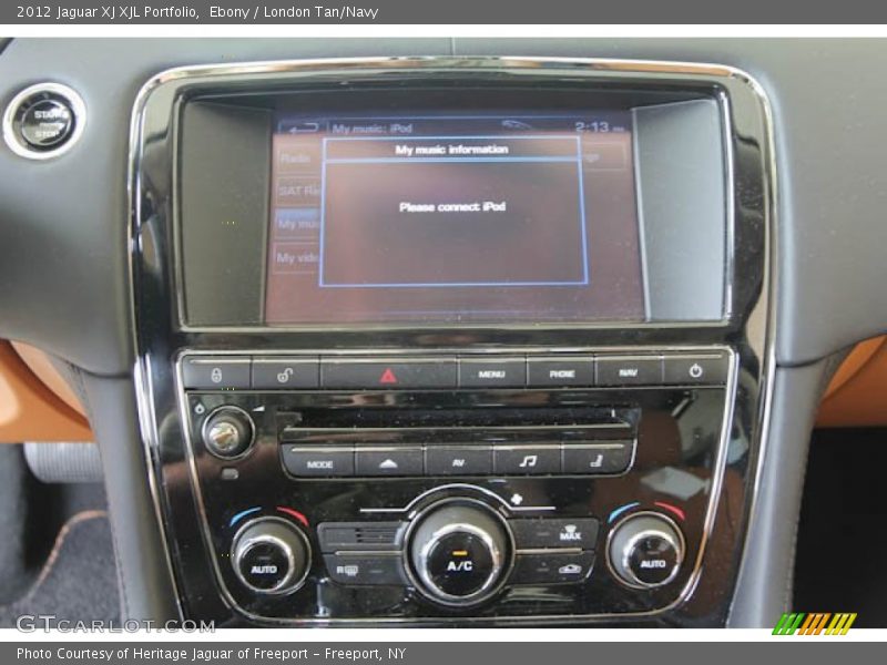 Ebony / London Tan/Navy 2012 Jaguar XJ XJL Portfolio