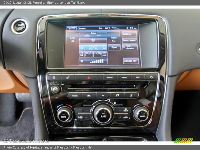 Ebony / London Tan/Navy 2012 Jaguar XJ XJL Portfolio