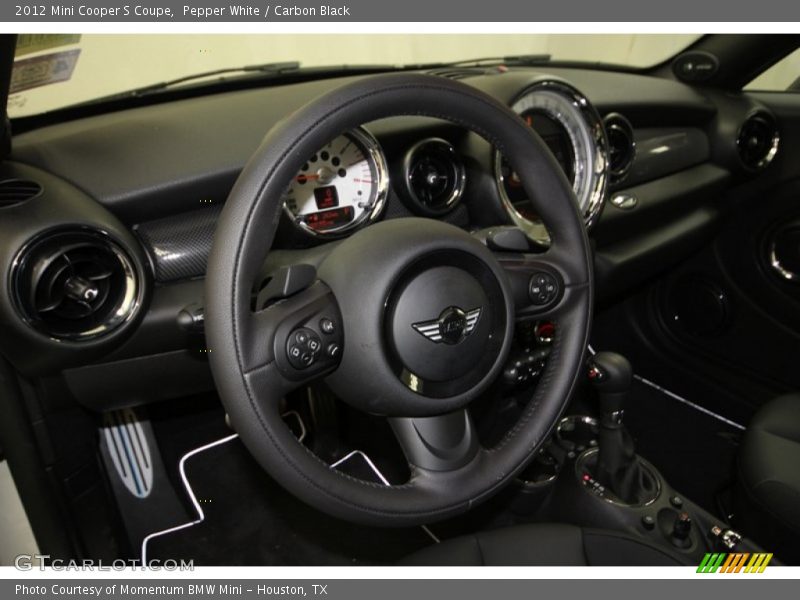 Pepper White / Carbon Black 2012 Mini Cooper S Coupe
