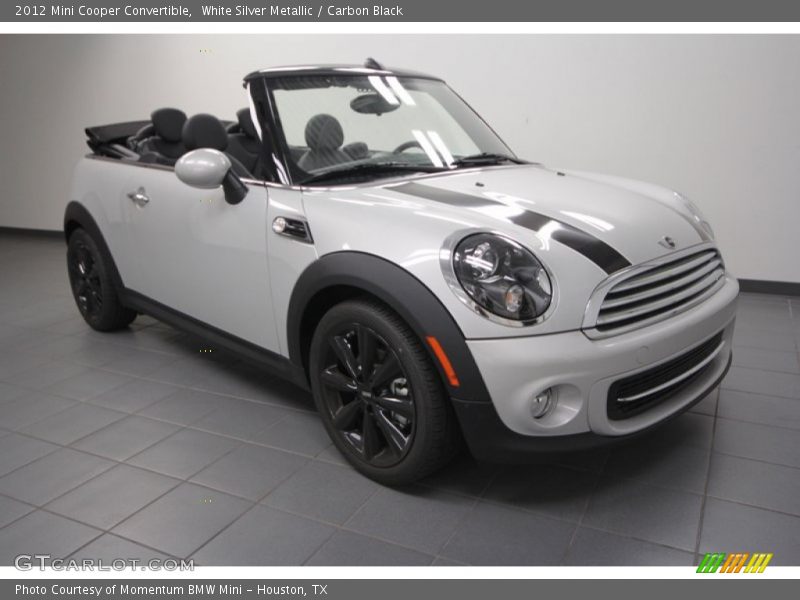 White Silver Metallic / Carbon Black 2012 Mini Cooper Convertible