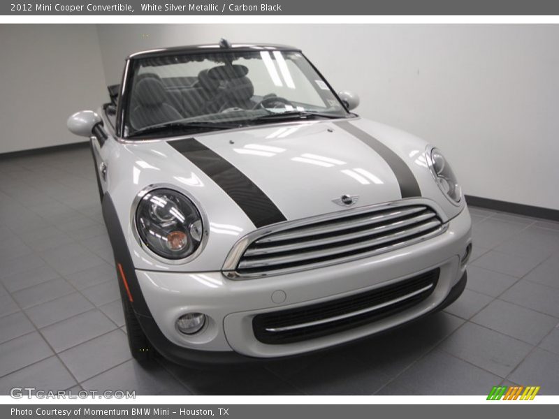 White Silver Metallic / Carbon Black 2012 Mini Cooper Convertible