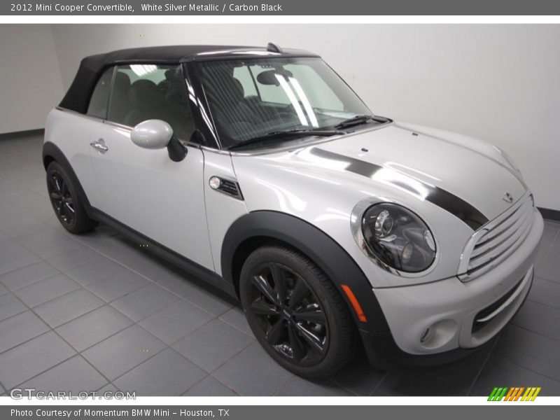White Silver Metallic / Carbon Black 2012 Mini Cooper Convertible