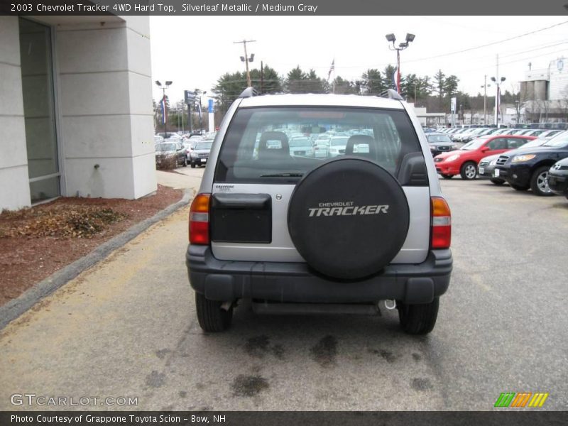 Silverleaf Metallic / Medium Gray 2003 Chevrolet Tracker 4WD Hard Top