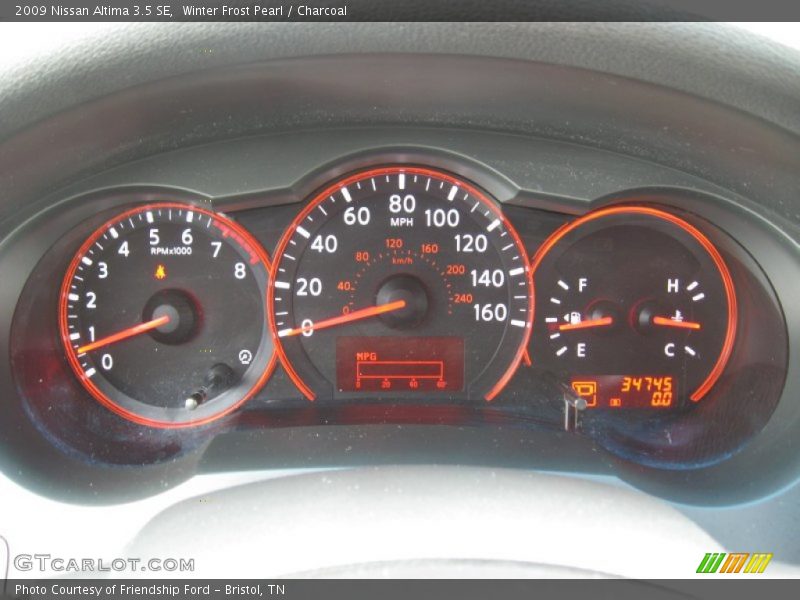 Winter Frost Pearl / Charcoal 2009 Nissan Altima 3.5 SE