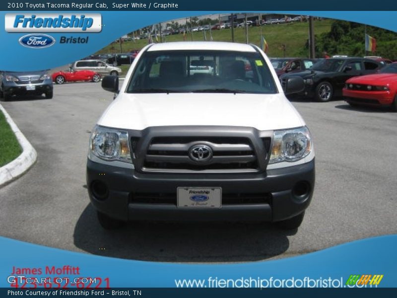 Super White / Graphite 2010 Toyota Tacoma Regular Cab