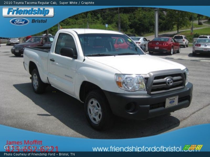 Super White / Graphite 2010 Toyota Tacoma Regular Cab