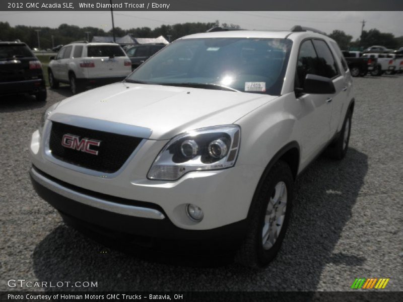 White Diamond Tricoat / Ebony 2012 GMC Acadia SLE