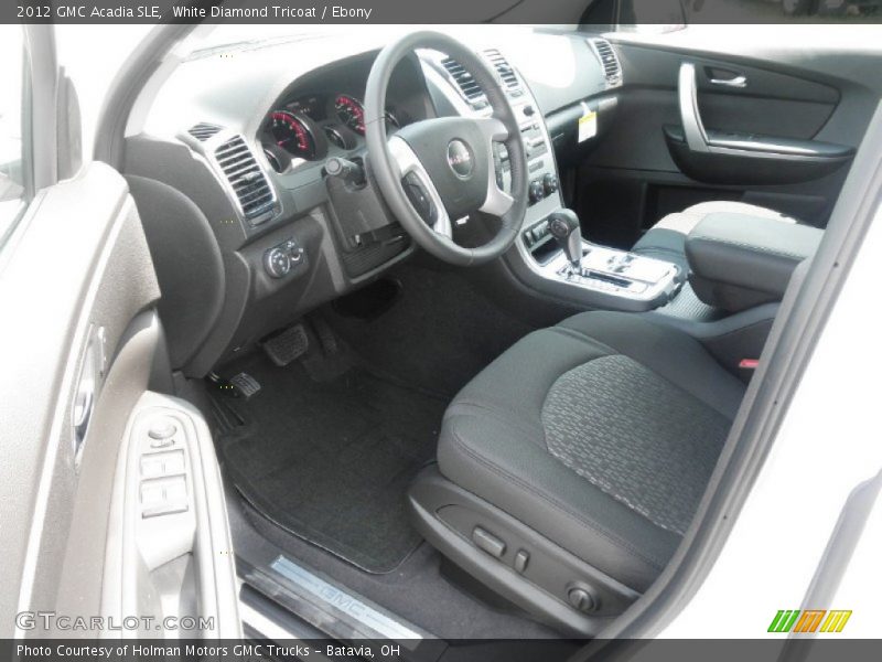White Diamond Tricoat / Ebony 2012 GMC Acadia SLE