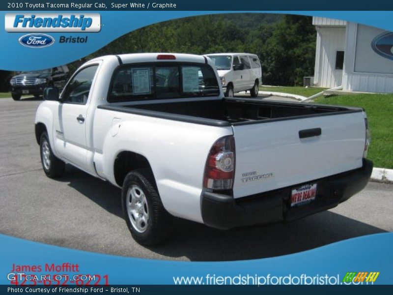 Super White / Graphite 2010 Toyota Tacoma Regular Cab