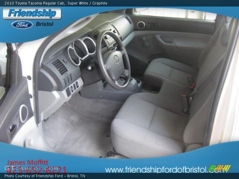 Super White / Graphite 2010 Toyota Tacoma Regular Cab