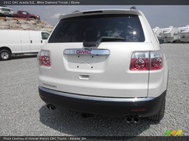 White Diamond Tricoat / Ebony 2012 GMC Acadia SLE