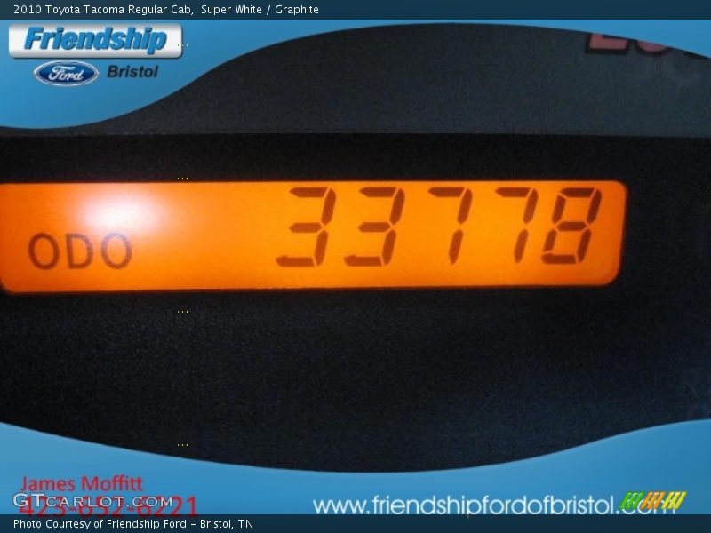 Super White / Graphite 2010 Toyota Tacoma Regular Cab