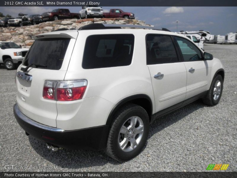 White Diamond Tricoat / Ebony 2012 GMC Acadia SLE