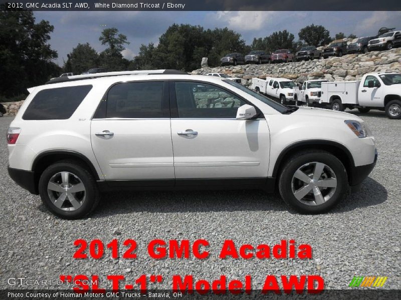 White Diamond Tricoat / Ebony 2012 GMC Acadia SLT AWD