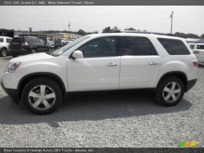 White Diamond Tricoat / Ebony 2012 GMC Acadia SLT AWD