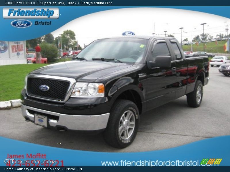 Black / Black/Medium Flint 2008 Ford F150 XLT SuperCab 4x4