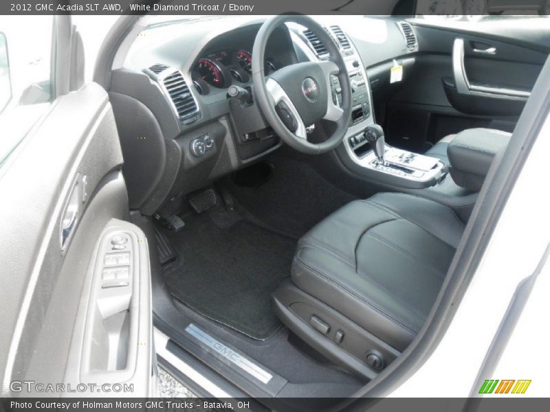 White Diamond Tricoat / Ebony 2012 GMC Acadia SLT AWD