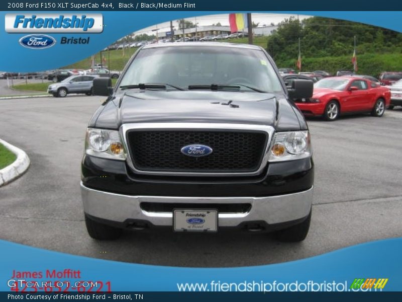 Black / Black/Medium Flint 2008 Ford F150 XLT SuperCab 4x4