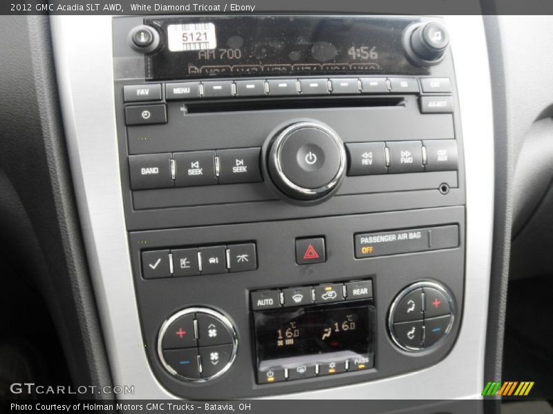 White Diamond Tricoat / Ebony 2012 GMC Acadia SLT AWD