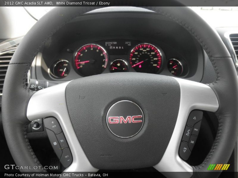 White Diamond Tricoat / Ebony 2012 GMC Acadia SLT AWD