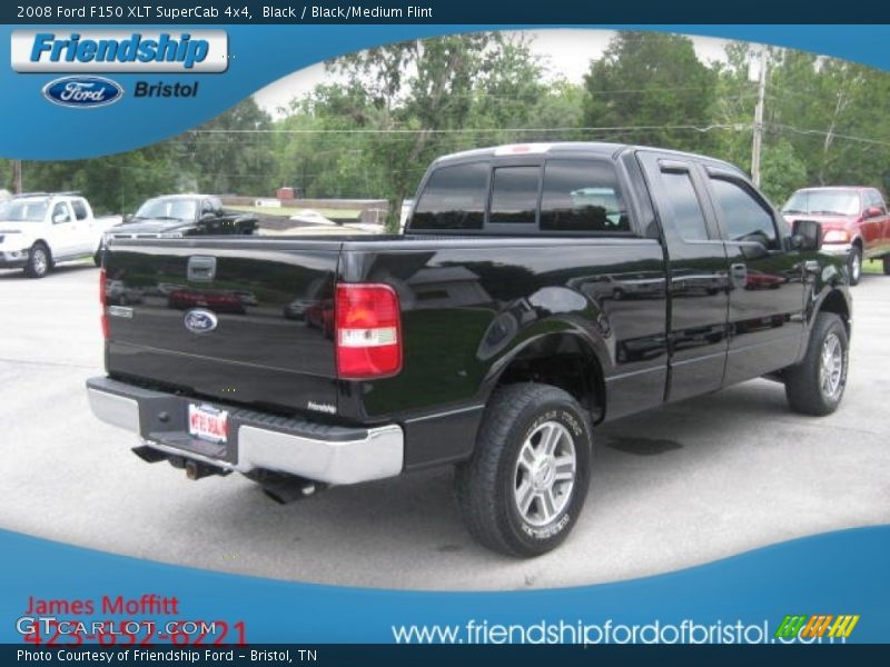 Black / Black/Medium Flint 2008 Ford F150 XLT SuperCab 4x4