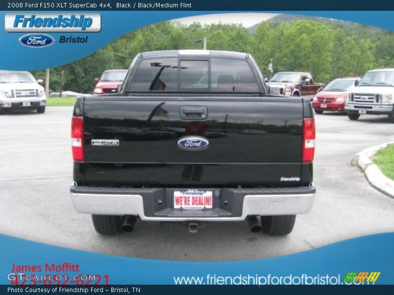 Black / Black/Medium Flint 2008 Ford F150 XLT SuperCab 4x4