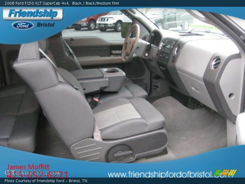 Black / Black/Medium Flint 2008 Ford F150 XLT SuperCab 4x4