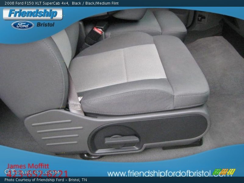 Black / Black/Medium Flint 2008 Ford F150 XLT SuperCab 4x4