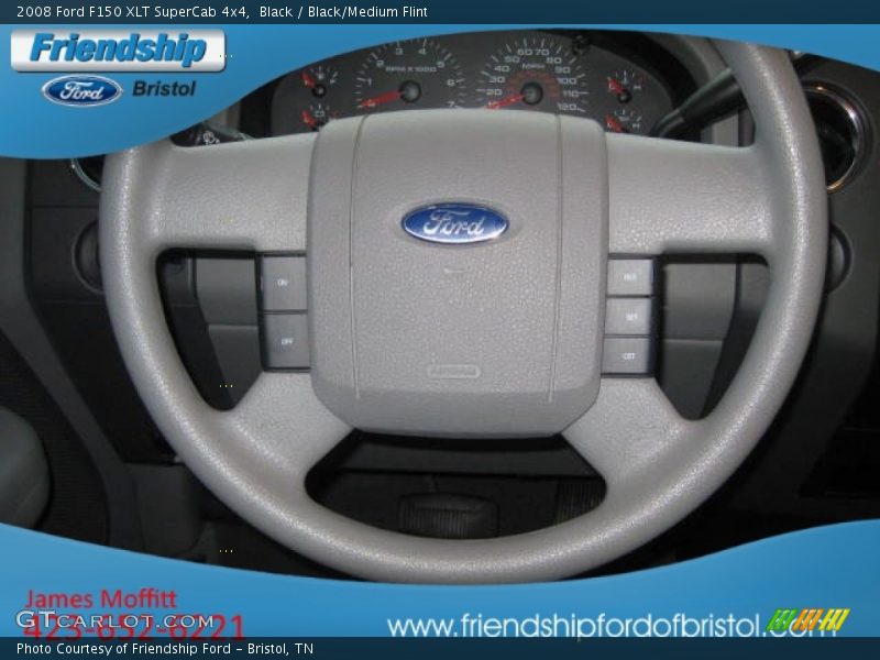 Black / Black/Medium Flint 2008 Ford F150 XLT SuperCab 4x4