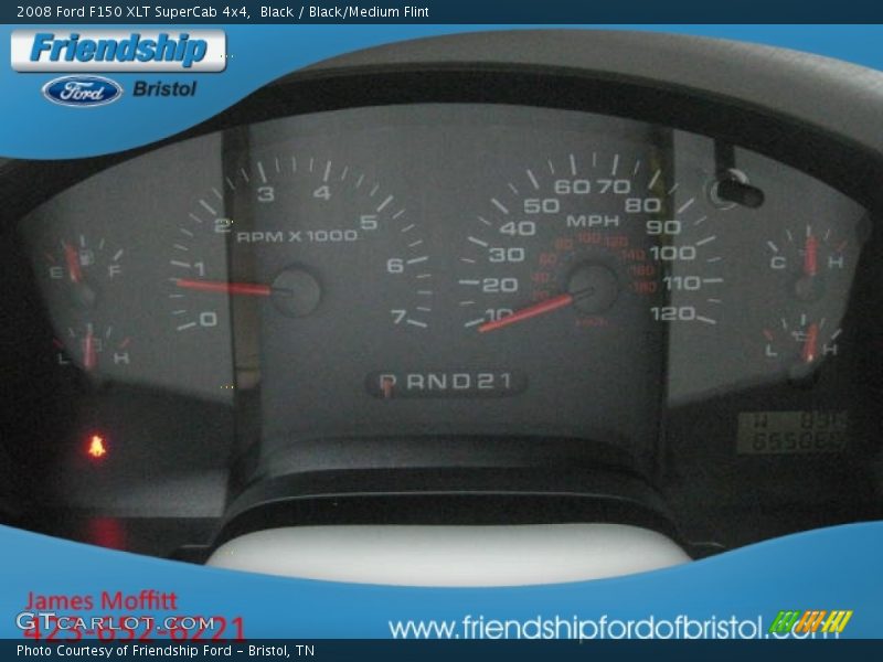 Black / Black/Medium Flint 2008 Ford F150 XLT SuperCab 4x4