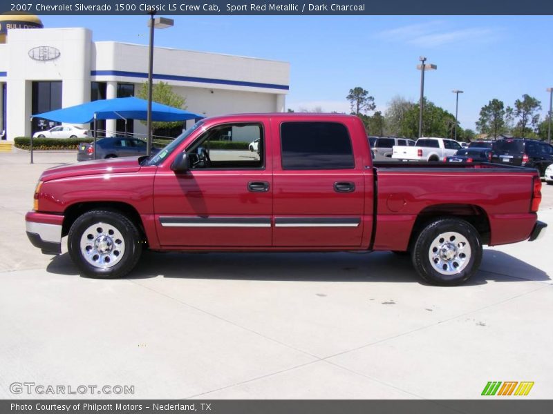Sport Red Metallic / Dark Charcoal 2007 Chevrolet Silverado 1500 Classic LS Crew Cab