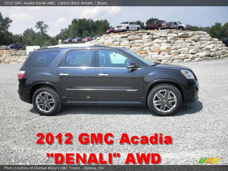 Carbon Black Metallic / Ebony 2012 GMC Acadia Denali AWD