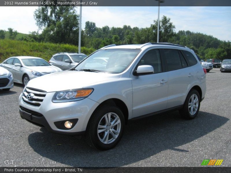 Moonstone Silver / Gray 2012 Hyundai Santa Fe SE V6