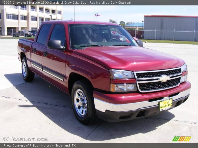 Sport Red Metallic / Dark Charcoal 2007 Chevrolet Silverado 1500 Classic LS Crew Cab