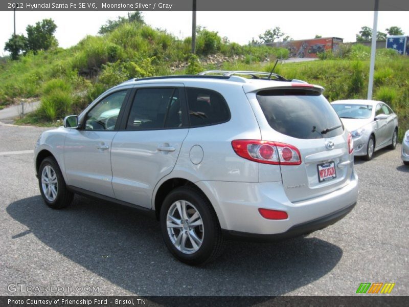 Moonstone Silver / Gray 2012 Hyundai Santa Fe SE V6